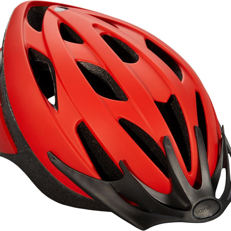Schwinn Thrasher Helmet for Adults, Size 58-62 cm for Riders Ages 14+, Microshell, Adjustable Dial & Straps, Interior Padding, Air Vents, Lighted or Unlit, Visor, Adult Bike Helmet