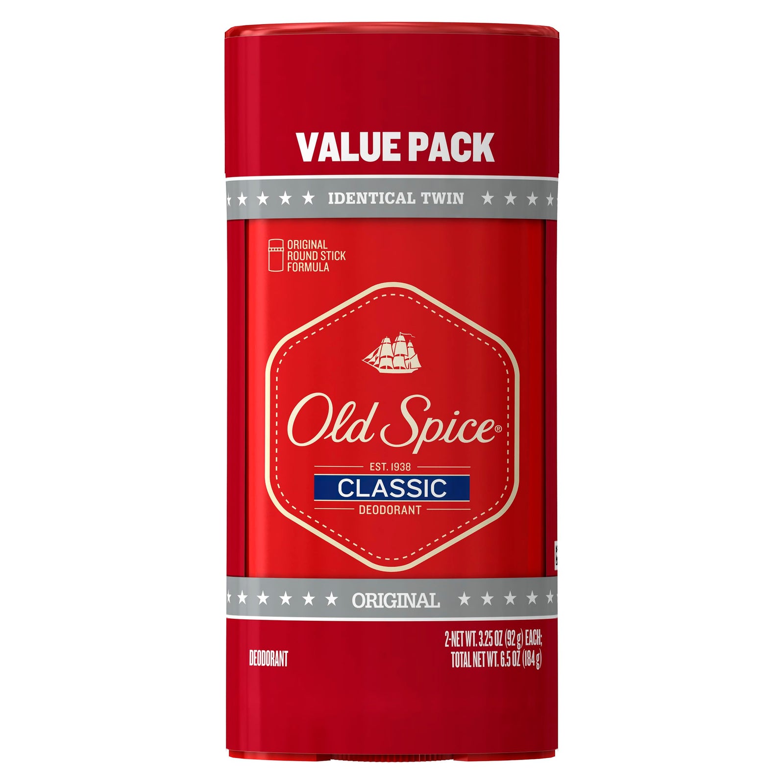 Old Spice Classic Deodorant for Men, 24hr Sweat & Odor Protection, Long Lasting Freshness, Clean & Masculine Fragrance, Original Scent, 3.25 oz