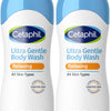 Cetaphil Ultra Gentle Refreshing Body Wash, For Dry to Normal, Sensitive Skin, 16.9oz, with Aloe Vera, Calendula, Vitamin B5, Hypoallergenic, Fragrance Free, Dermatologist Tested