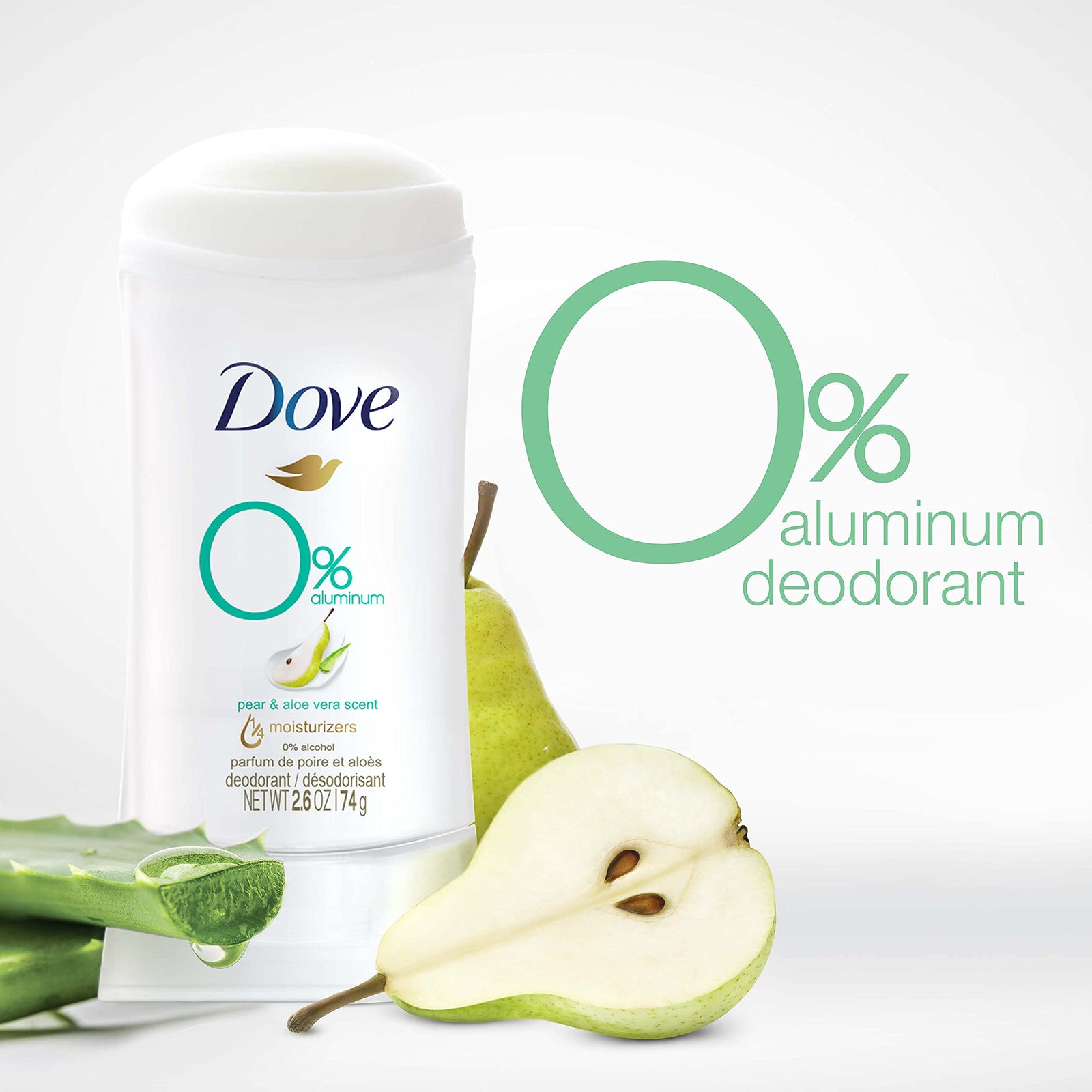 Dove Aluminum Free Deodorant for Women 3 Count Coconut and Pink Jasmine 72 hour odor protection 2.6 oz