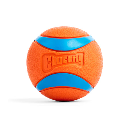 Chuckit Ultra Squeaker Dog Ball - Extra Large Bouncy and Squeaky Pet Toy for Dogs 100+ lbs - Floats on Water - Durable Rubber - Size XL - 3.5" Diameter - Pack of 1