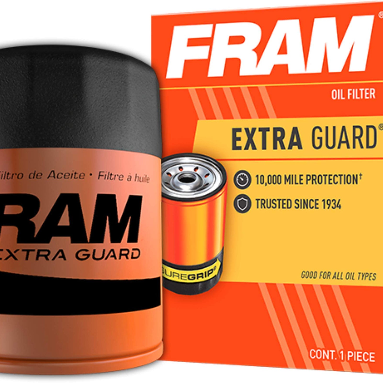 FRAM Extra Guard PH9688 10K Mile Change Automotive Replacement Interval Spin-On Engine Oil Filter for Select Vehicle Model Years, Vehicle Engine Protection Oil Filter for Everyday Drivers