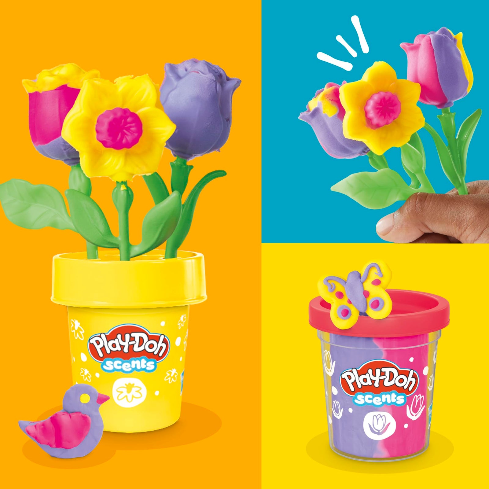 Play-Doh Tulips & Daffodils Flower Toy, Kids Arts & Crafts Kit, Gifts for Girls & Boys 3 Tulips & Daffodils Flower Toy, Kids Arts & Crafts Kit, Gifts for Girls & Boys 3+
