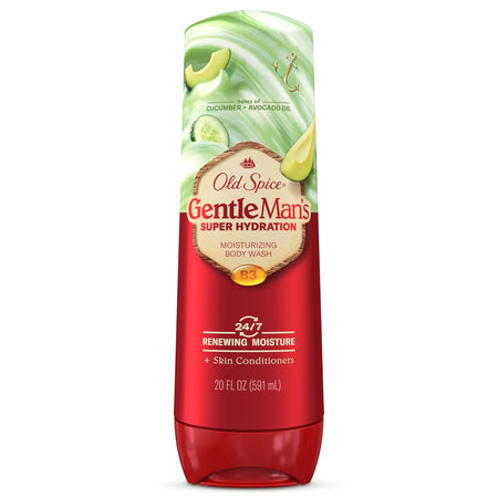 Old Spice Body Wash GentleMan’s Super Hydration for Men, 24/7 Renewing Moisture, Gentle on Skin with Skin Conditioners, Fiji with Palm Tree + Coconut Scent, 20 oz