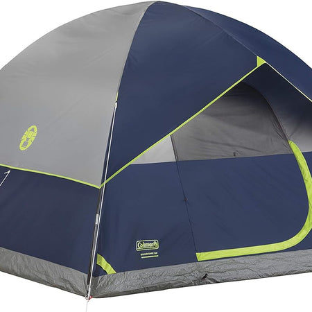 Coleman Sundome Camping Tent with Rainfly, 2/3/4/6 Person Tent Sets Up in 10 Mins, Weatherproof Shelter for Camping, Festivals, Backyard, Sleepovers, & More