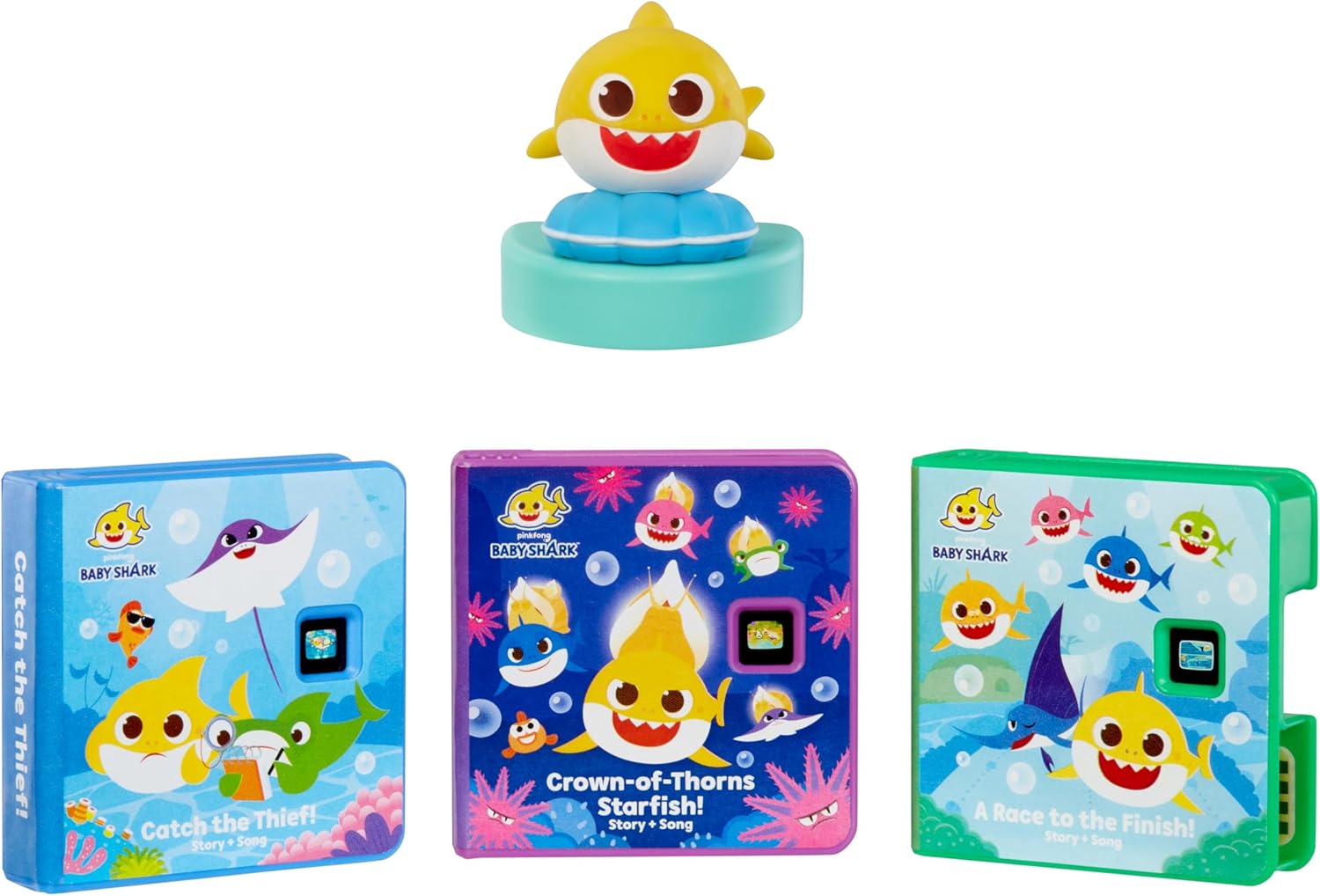 Little Tikes Story Dream Machine Baby Shark Heroes Collection, Storytime, Books, Audio Character, Toy Gift for Toddlers, Kids Girls Boys Ages 3+