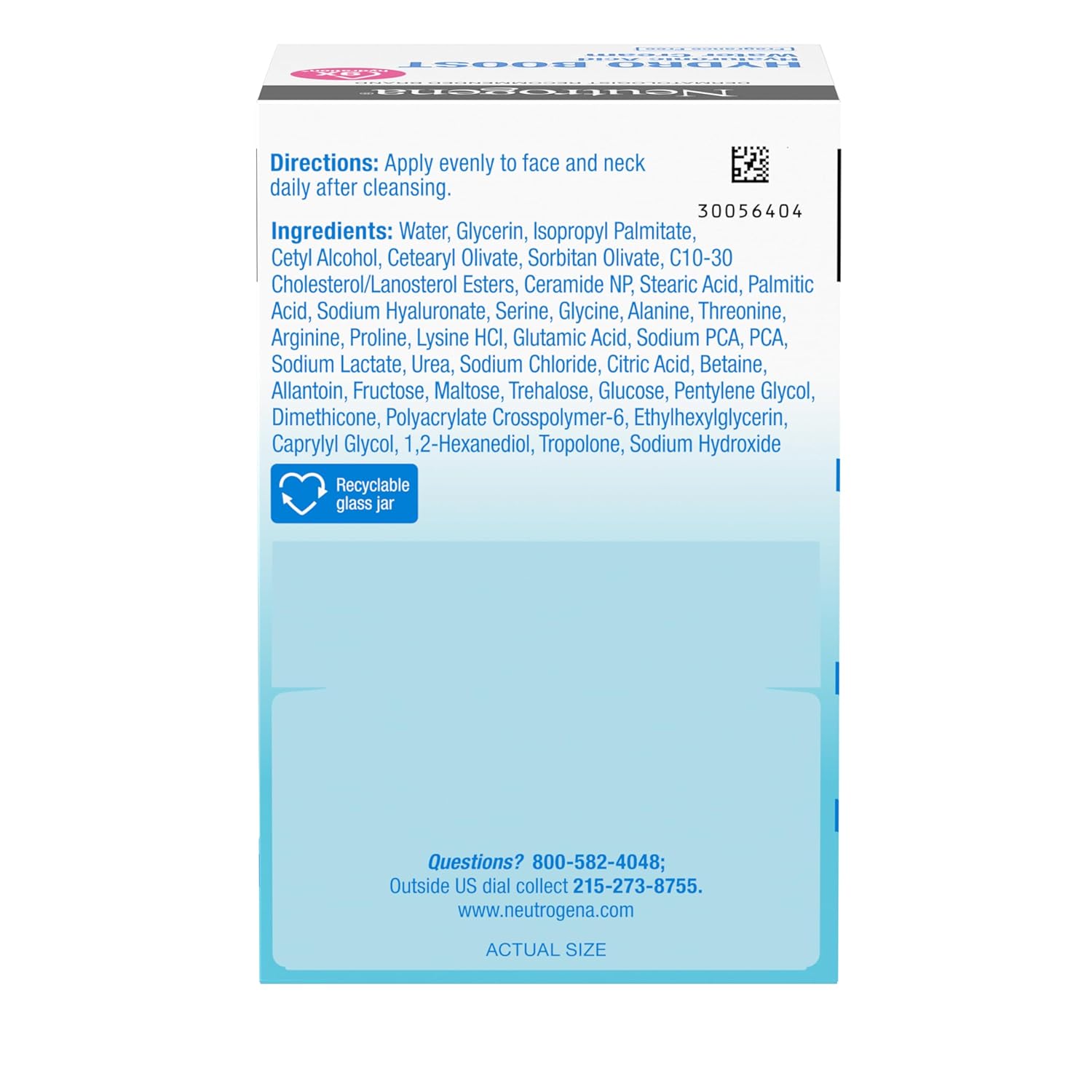 Neutrogena Hydro Boost Water Cream, 72 Hr Hydration for Normal/Extra Dry Skin, Fragrance Free, Face Moisturizer with Hyaluronic Acid, 1.7 oz. & Trial Size Hydro Boost Hydrating Gel Cleanser, 0.5 fl oz