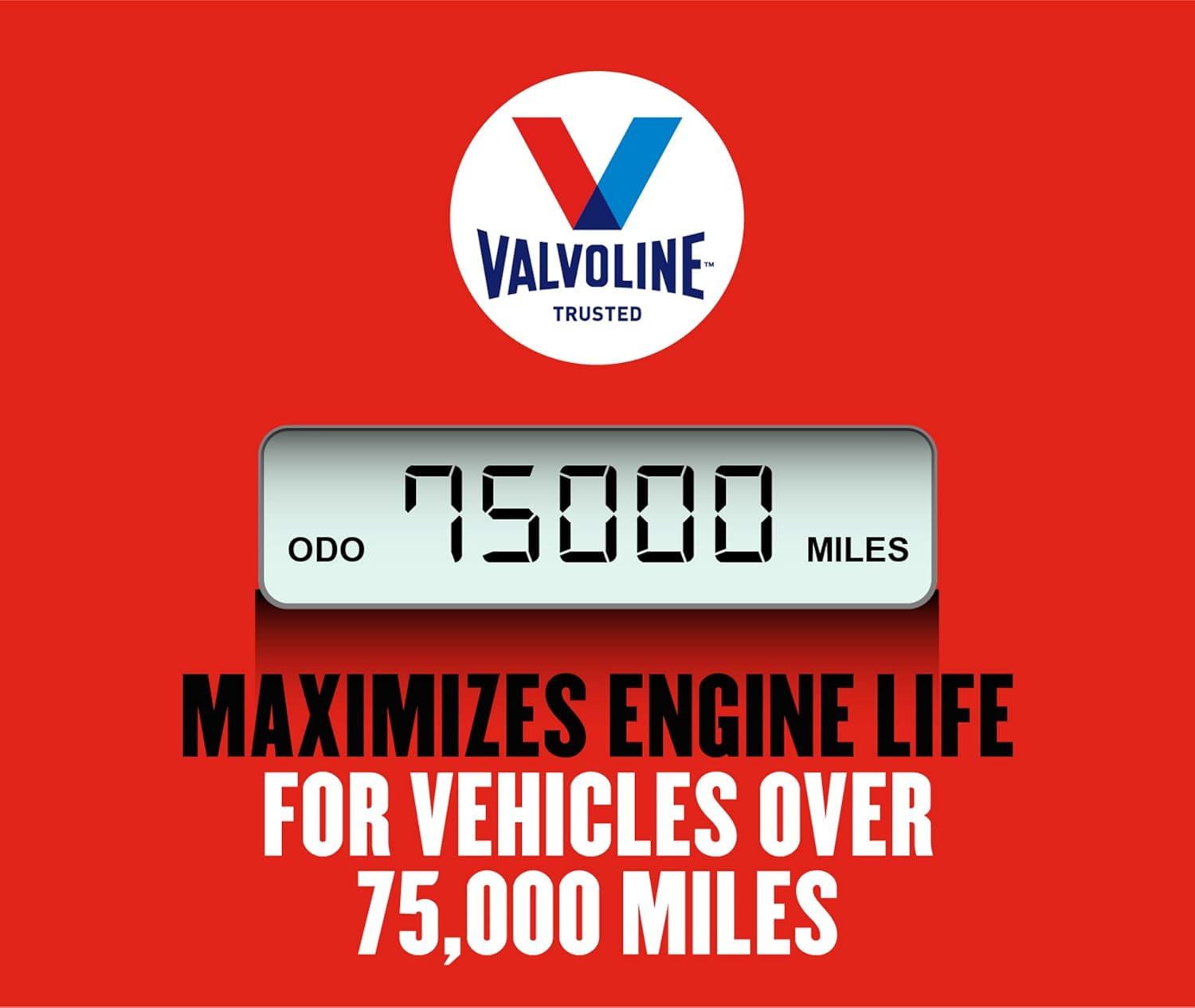 Valvoline Full Synthetic High Mileage with MaxLife Technology SAE 0W-20 Motor Oil 5 QT, Case of 3
