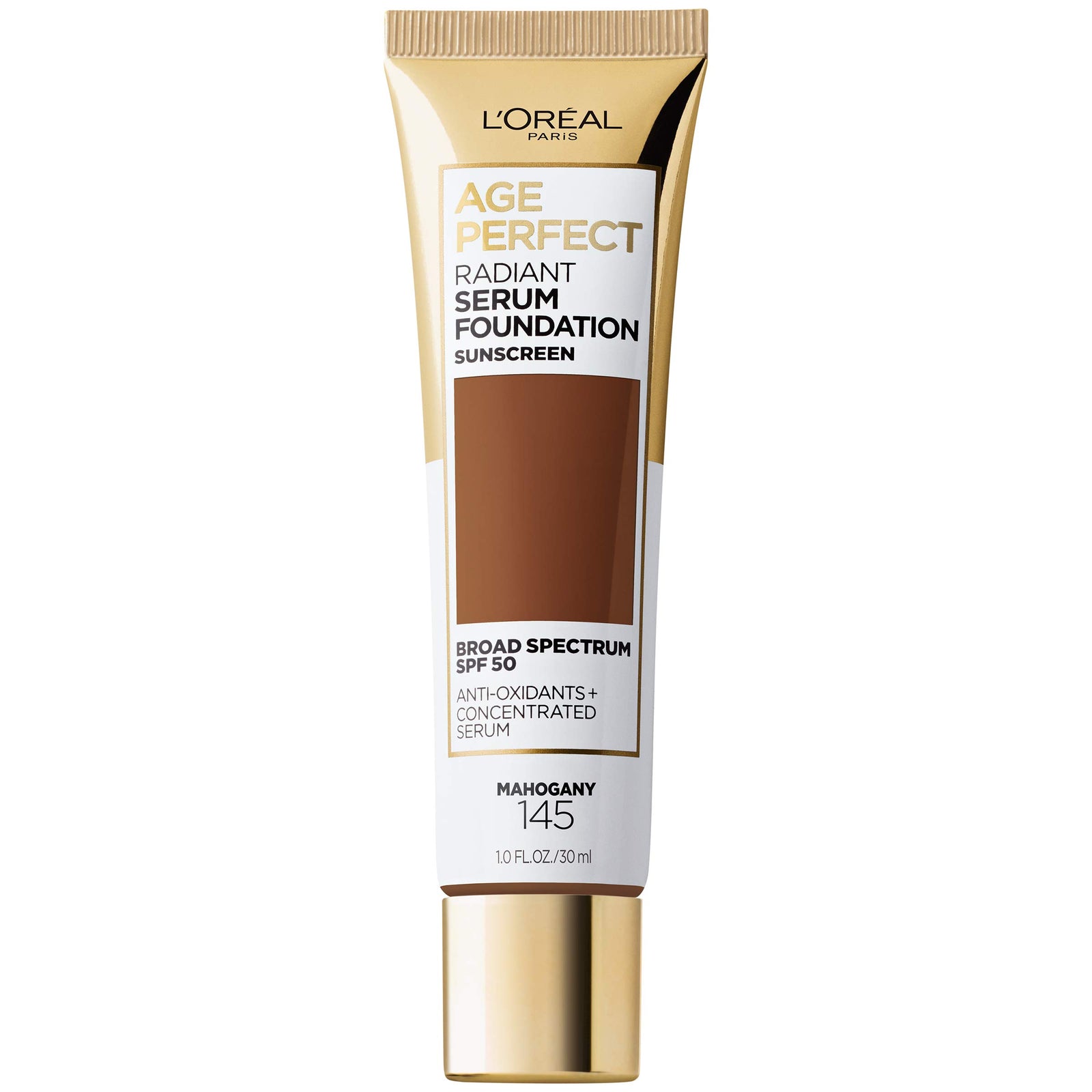 L'Oreal Paris Age Perfect Radiant Serum Foundation with SPF 50, Cappuccino, 1 Ounce