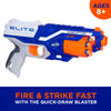 NERF Elite Disrupter Blaster - 6-Dart Rotating Drum, Slam Fire, Translucent Red (Amazon Exclusive)