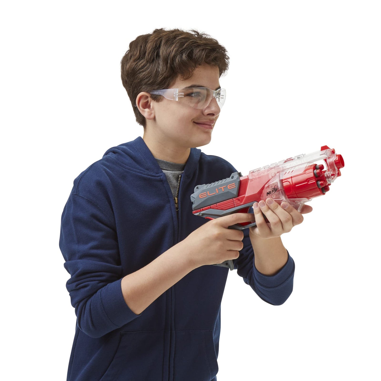 NERF Disruptor Elite Blaster - 6-Dart Rotating Drum, Slam Fire, Includes 6 Official Nerf Elite Darts - for Kids, Teens, Adults (Amazon Exclusive)