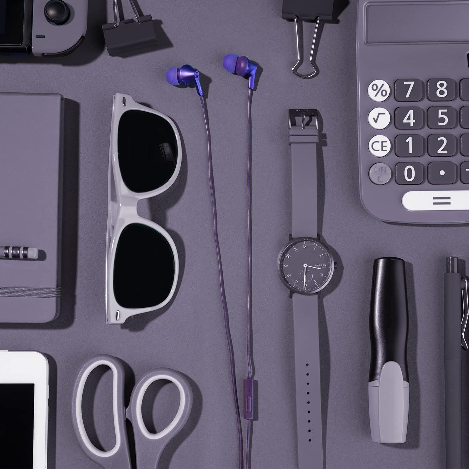 Panasonic ErgoFit Wired Earbuds with Microphone, 3.5mm Jack Headphones with Mic and Call Controller, Ergonomic Custom-Fit Earpieces (S/M/L), for Phones and Laptops - RP-TCM125-R (Red)