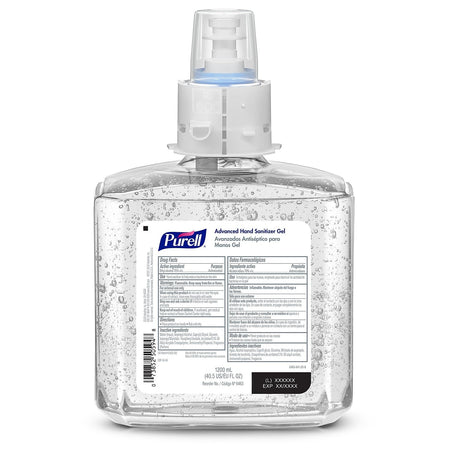 PURELL Advanced Hand Sanitizer Gel, Clean Scent, 1200 mL Refill for PURELL ES6 Automatic Hand Sanitizer Dispenser (Pack of 2) - 6463-02