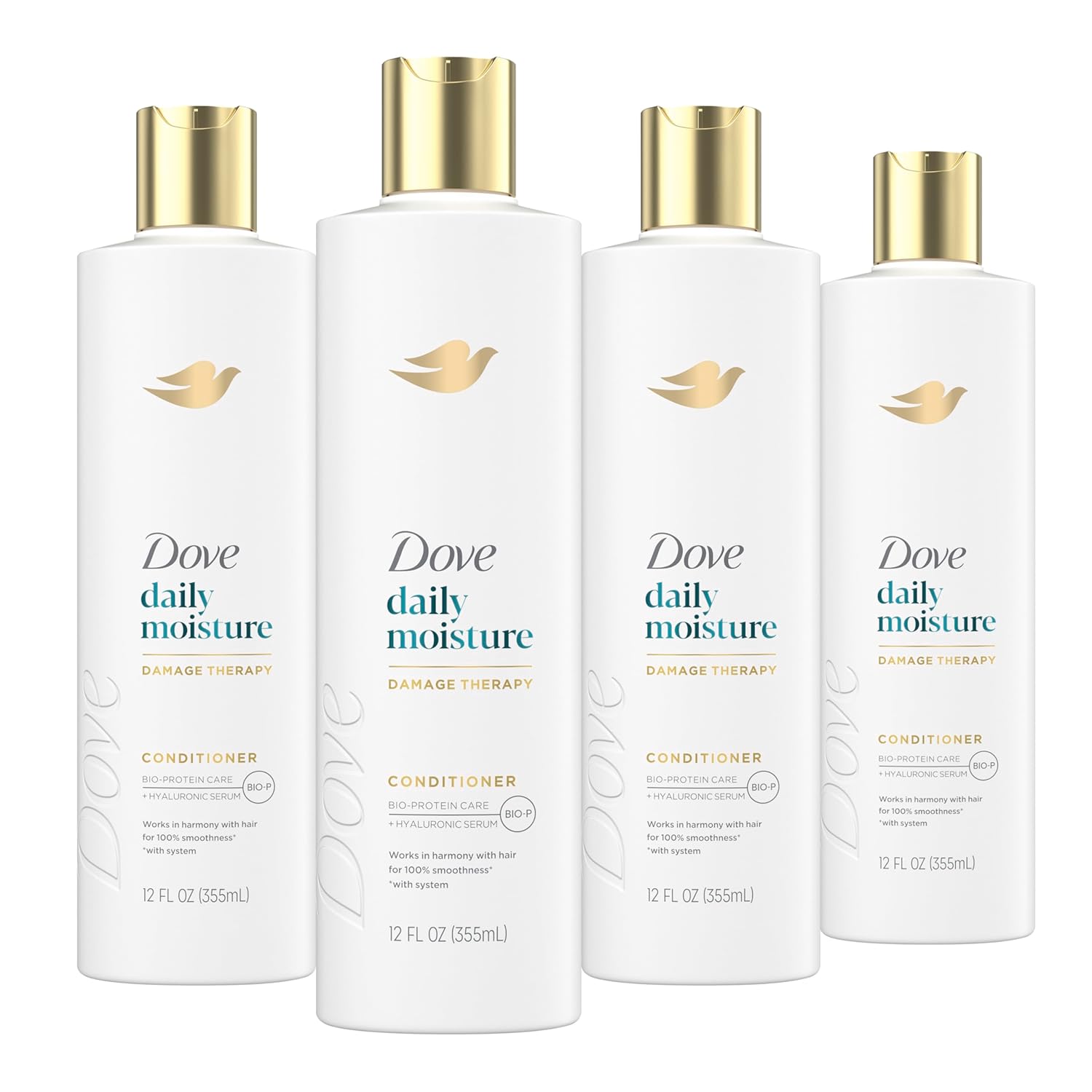 Dove Conditioner Daily Moisture for Dry Hair with Bio-Protein Care Technology and Hyaluronic Serum 28 Fl Oz