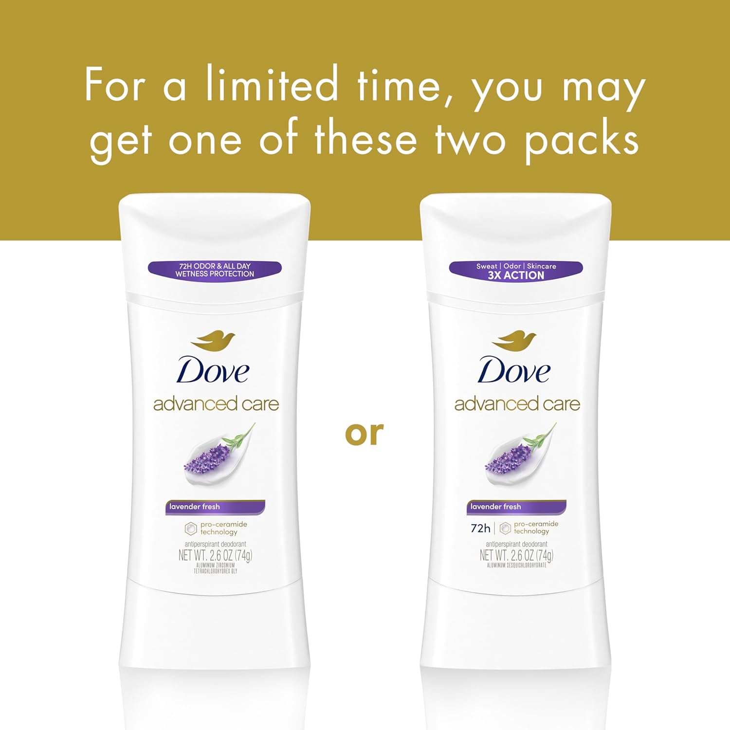 Dove Advanced Care Antiperspirant Deodorant Stick Cool Essentials 4 ct for helping your skin barrier repair after shaving 72 hour odor control and sweat protection with Pro Ceramide Technology 2.6 oz