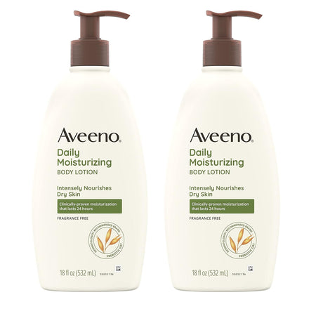 Aveeno Active Naturals Daily Moisturizing Lotion, 18-Ounce Pump (Pack of 2)