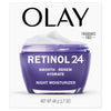 Olay Retinol 24 Face Moisturizer, Anti-Aging Night Cream for Women, Fragrance-Free, Anti-Wrinkle Skin Care (1.7 oz) & Trial Size Retinol Cleansing Melts, Water-Activated Face Wash (12 ct)
