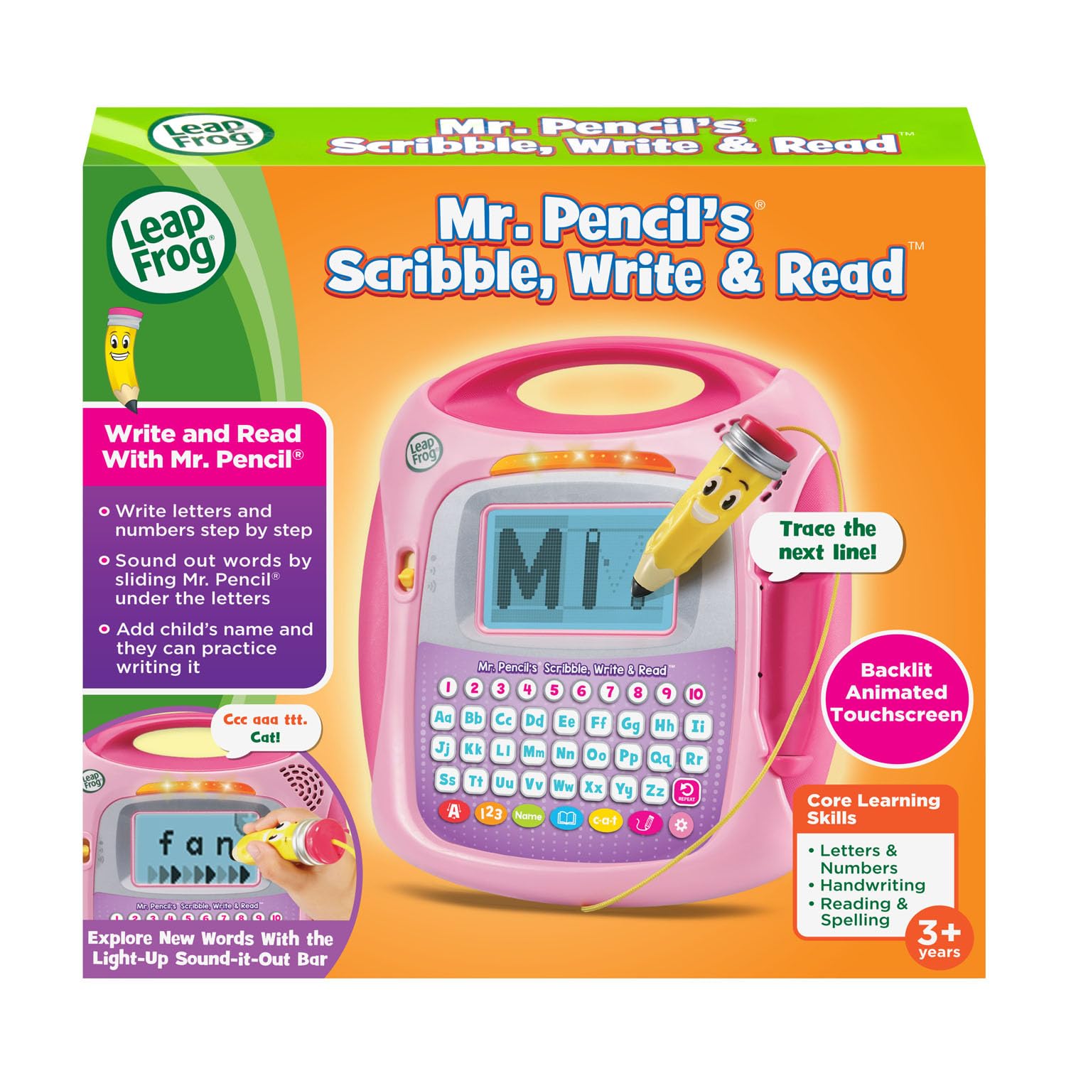 LeapFrog Mr Pencil's Scribble, Write and Read, Pink