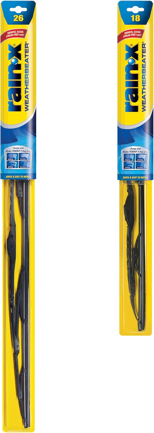 Rain-X 820146 WeatherBeater Wiper Blades, 24" and 20" Windshield Wipers (Pack of 2), Automotive Replacement Windshield Wiper Blades That Meet Or Exceed OEM Quality And Durability Standards