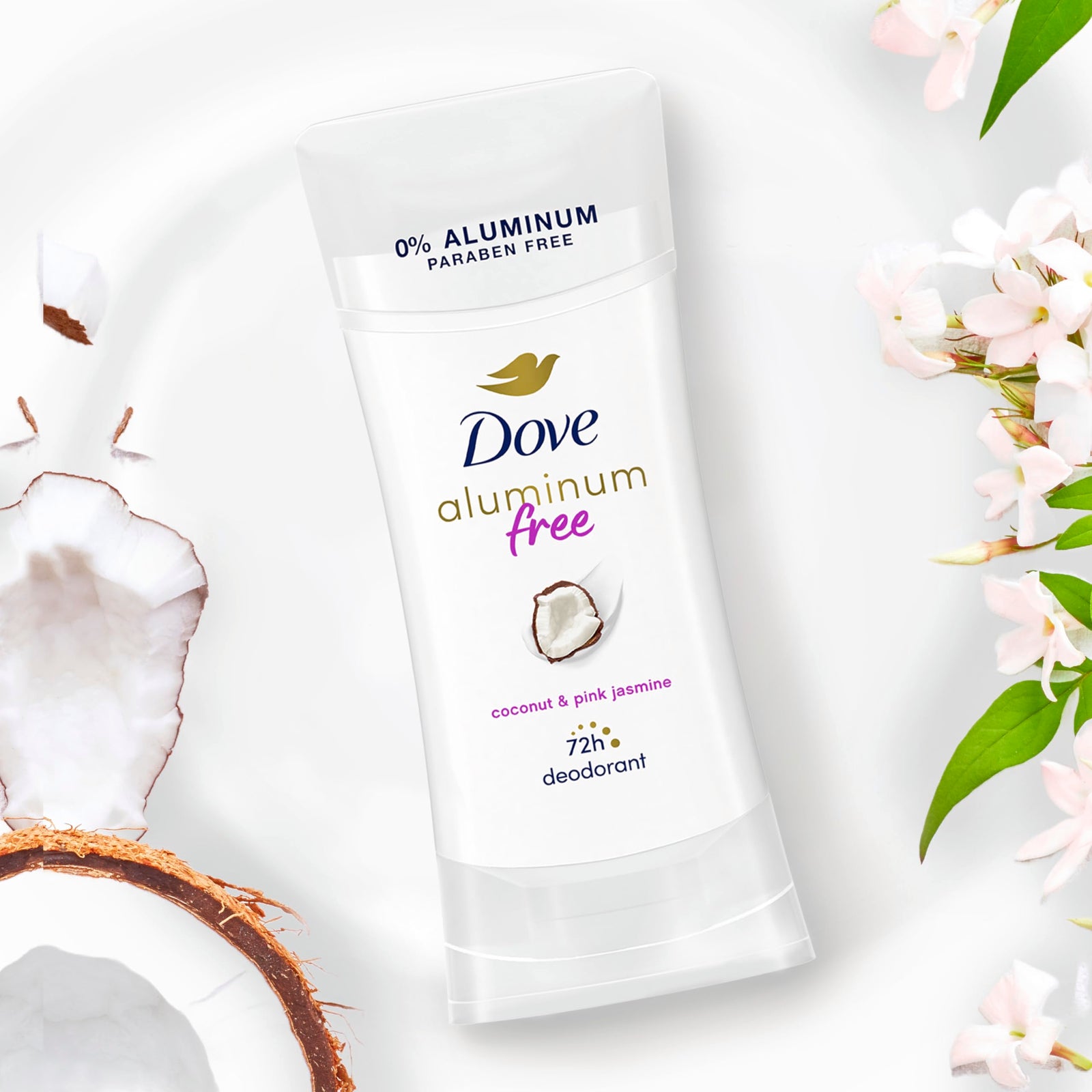 Dove Aluminum Free Deodorant for Women 3 Count Coconut and Pink Jasmine 72 hour odor protection 2.6 oz