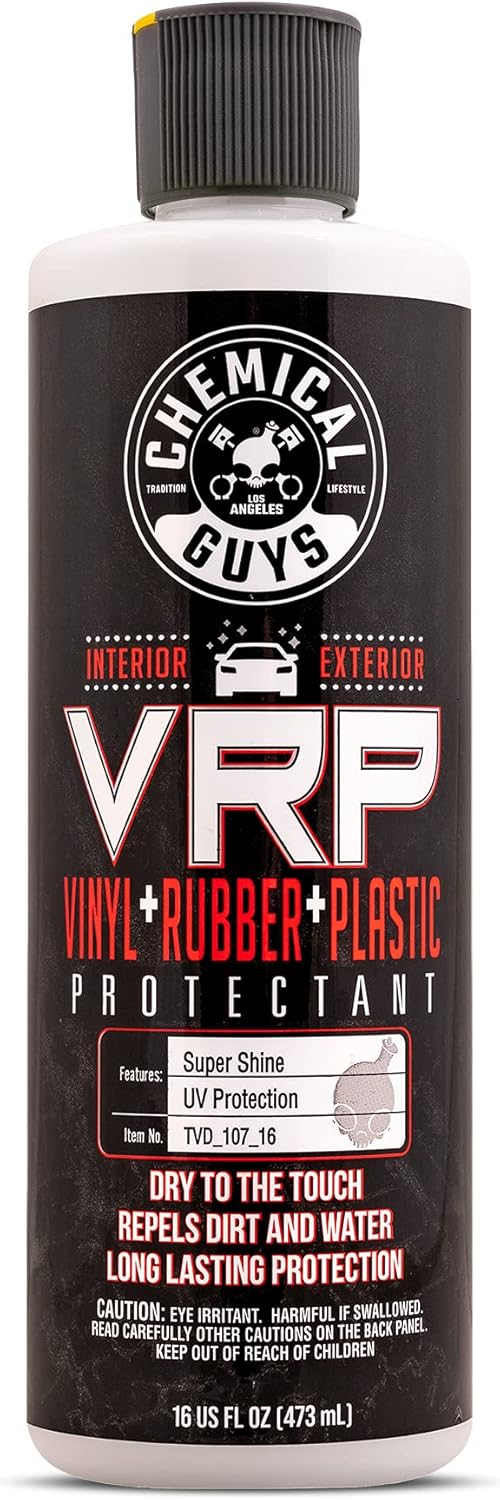 Chemical Guys VRP Vinyl, Rubber, and Plastic Dressing - Tire Dressing, Non-Greasy, Dry-to-the-Touch Shine for Tires, Trim, and More, Safe for Cars, Trucks, SUVs, RVs & More - 16 oz