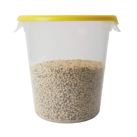 Rubbermaid Commercial Lid, for Round Food Storage Container, Yellow, Fits 6-8 Qt. Containers