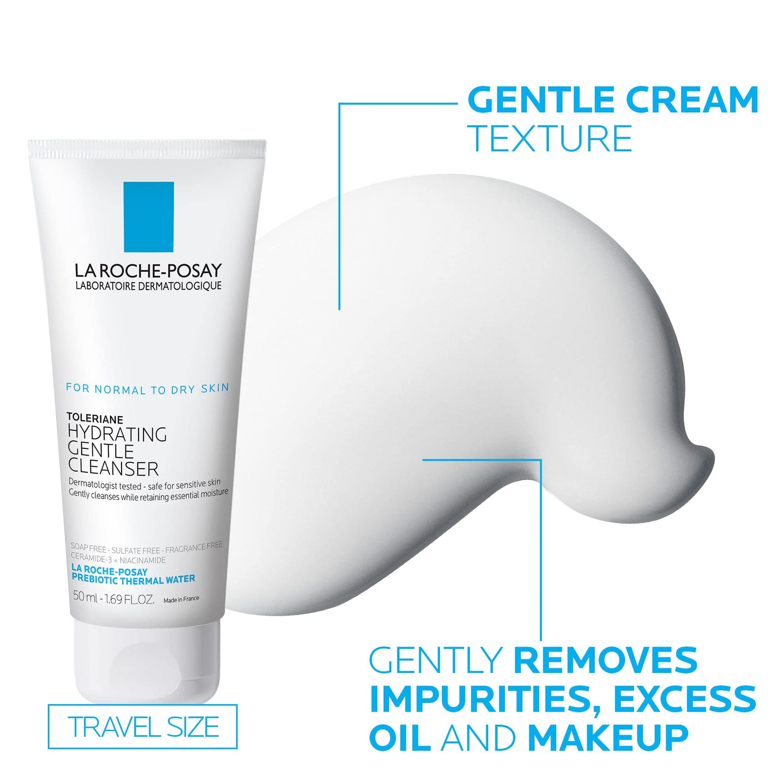 La Roche-Posay Toleriane Double Repair Face Moisturizer, Daily Moisturizer Face Cream with Ceramide & Niacinamide for All Skin Types, Immediate Comfort & Long Lasting Hydration, Fragrance Free