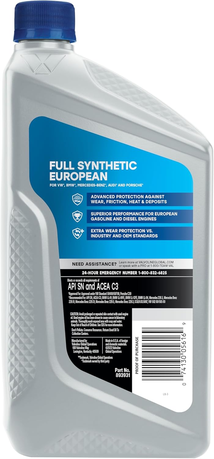 Valvoline - VV966-CS 5W-40 MST SynPower Full Synthetic Motor Oil - 1qt (Case of 6) (VV966-6PK)