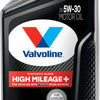 Valvoline Full Synthetic High Mileage with MaxLife Technology SAE 0W-20 Motor Oil 5 QT, Case of 3