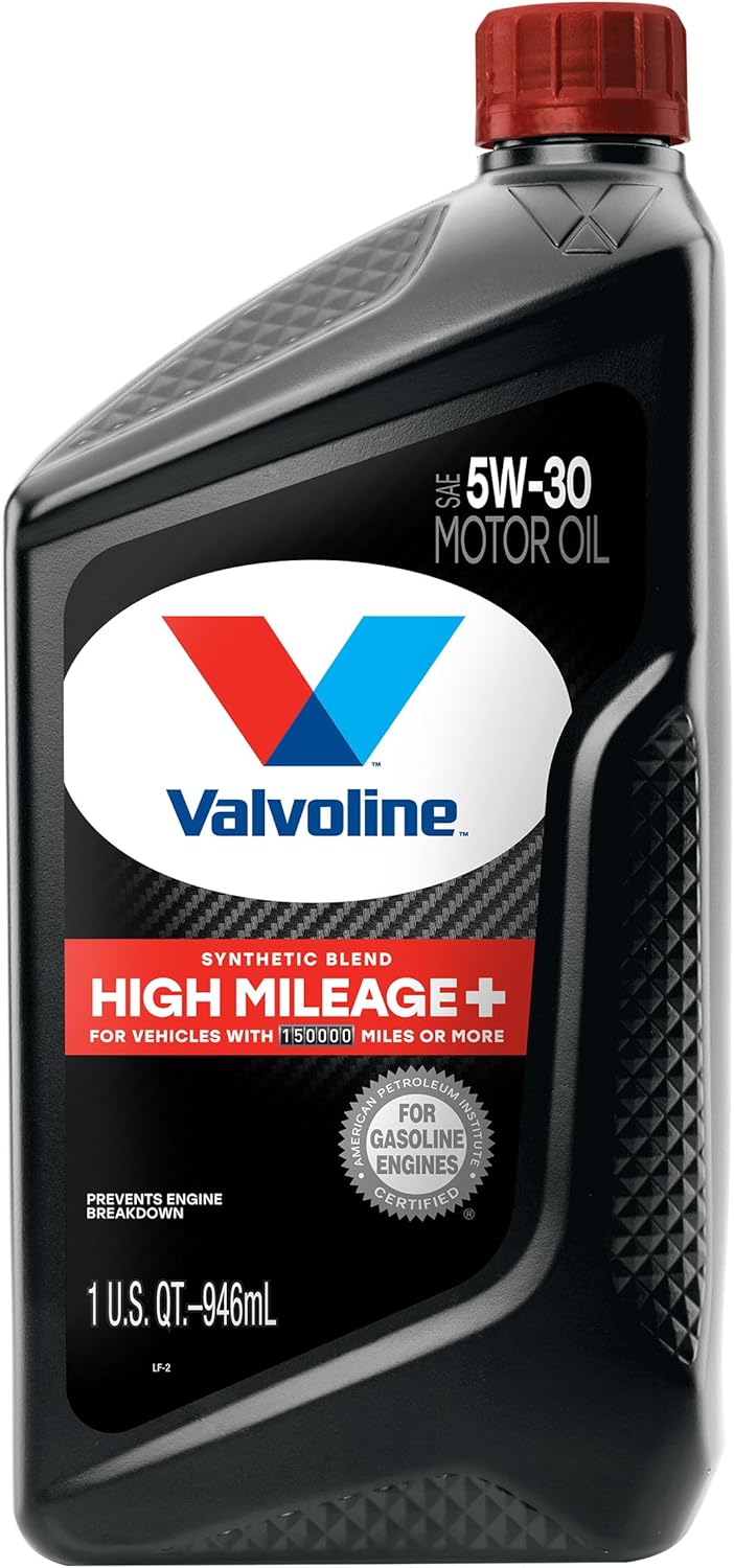 Valvoline Full Synthetic High Mileage with MaxLife Technology SAE 0W-20 Motor Oil 5 QT, Case of 3