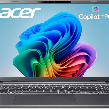 Acer Aspire 16 AI Copilot+ PC | 16" WUXGA 120Hz Multi-Touch Display | Snapdragon X | NPU: 45 Tops - GPU: Up to 1.7 TFLOPs | 16GB LPDDR5X | 512GB PCIe Gen 4 SSD | Wi-Fi 7 | A16-11MT-X669