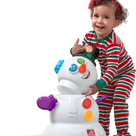 Step2 My First Snowman, Kids Holiday Decorative Christmas Toy, 15-Piece Accessory Kit, Lights and Sounds, Toddlers 18-Months+