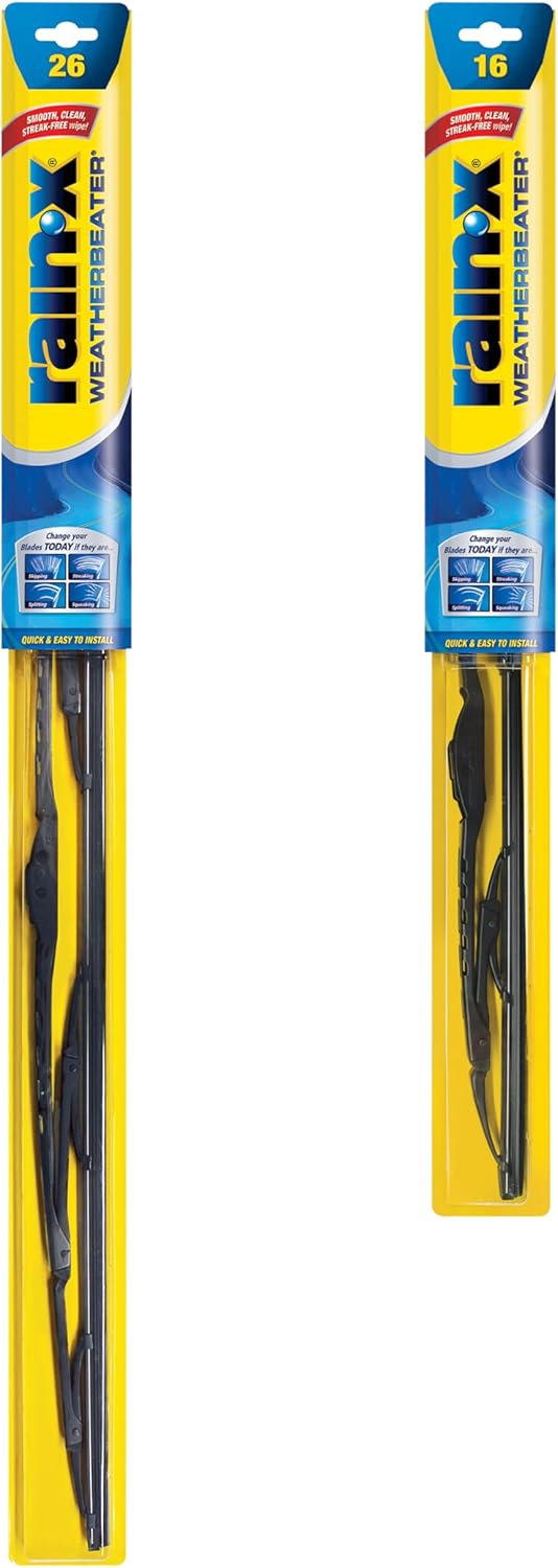 Rain-X 820146 WeatherBeater Wiper Blades, 24" and 20" Windshield Wipers (Pack of 2), Automotive Replacement Windshield Wiper Blades That Meet Or Exceed OEM Quality And Durability Standards