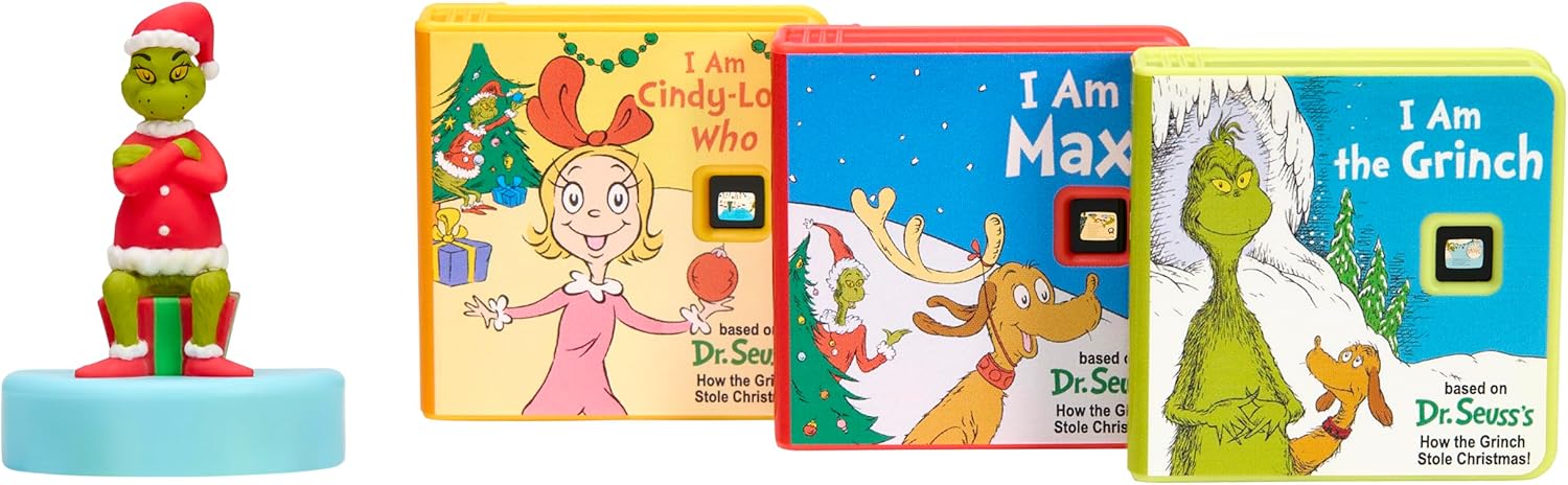 Little Tikes Story Dream Machine Dr. Seuss Grinch Collection, Storytime, Books, Audio Play Character, Gift and Toy for Toddlers and Kids Girls Boys Ages 3+ Years