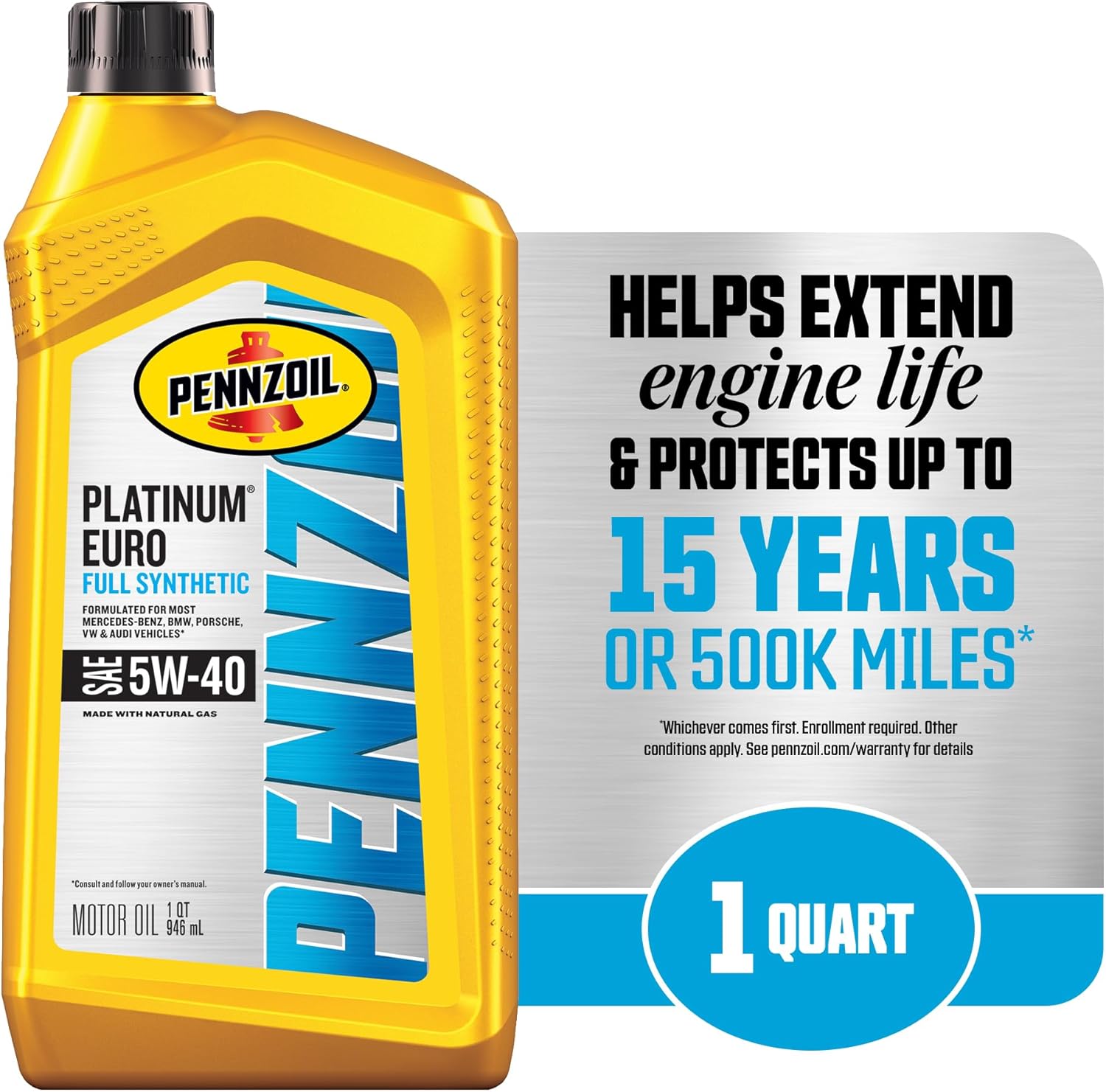 Pennzoil Platinum Euro AV Full Synthetic 5W-30 Motor Oil (1-Quart, Case of 6)