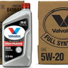 Valvoline Full Synthetic High Mileage with MaxLife Technology SAE 0W-20 Motor Oil 5 QT, Case of 3
