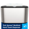 Tork Xpress Paper Towel Dispenser and Tork Multifold Hand Towel Natural H2