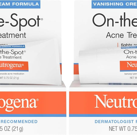 Neutrogena Acne Treatment with Benzoyl Peroxide | Gel | For Face | 0.75 oz | Pack of 2