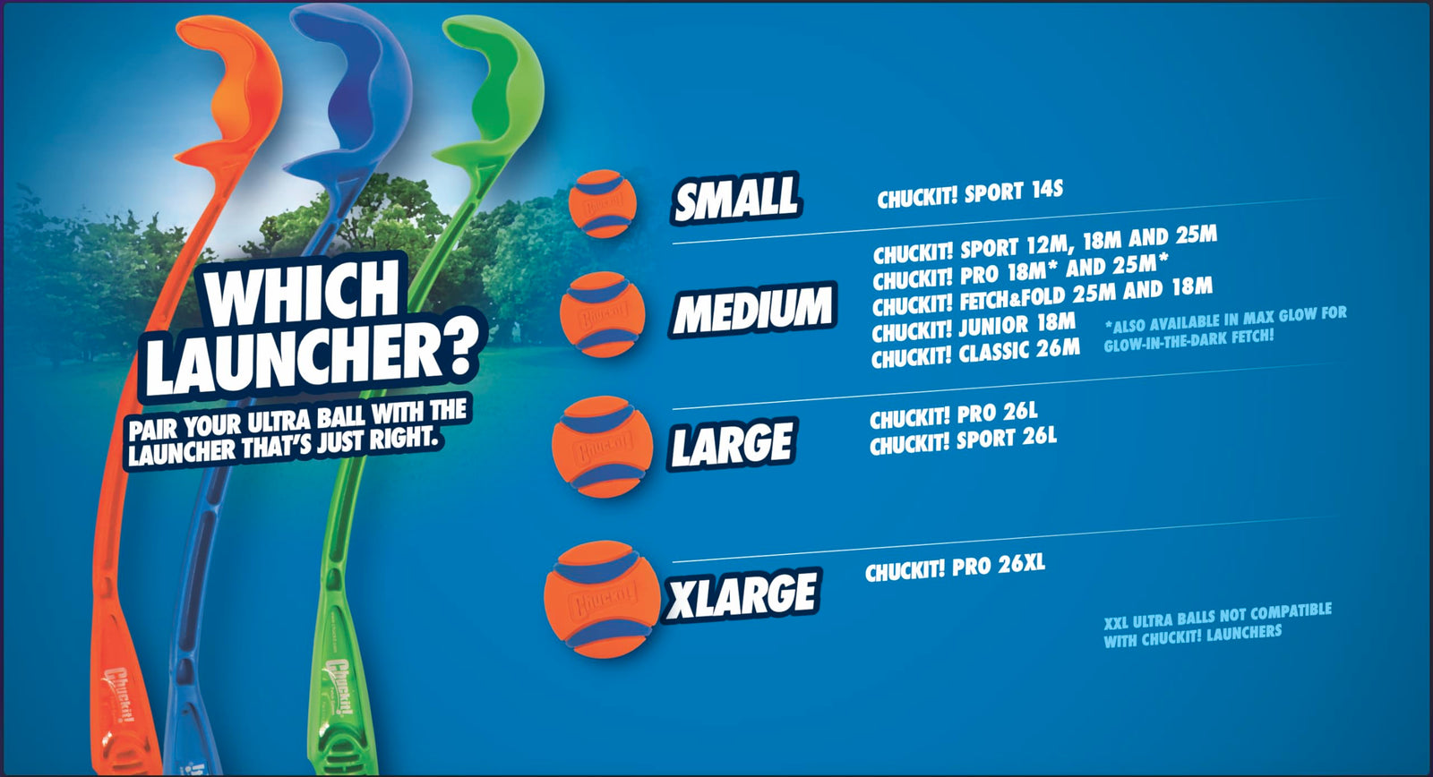 Chuckit! Ultra Ball & Launcher Bundle - Classic 26" with 2 Pack Medium (2.5") Bouncy Fetch Balls for Dogs 20-60 lbs, Dog Fetch Ball Thrower