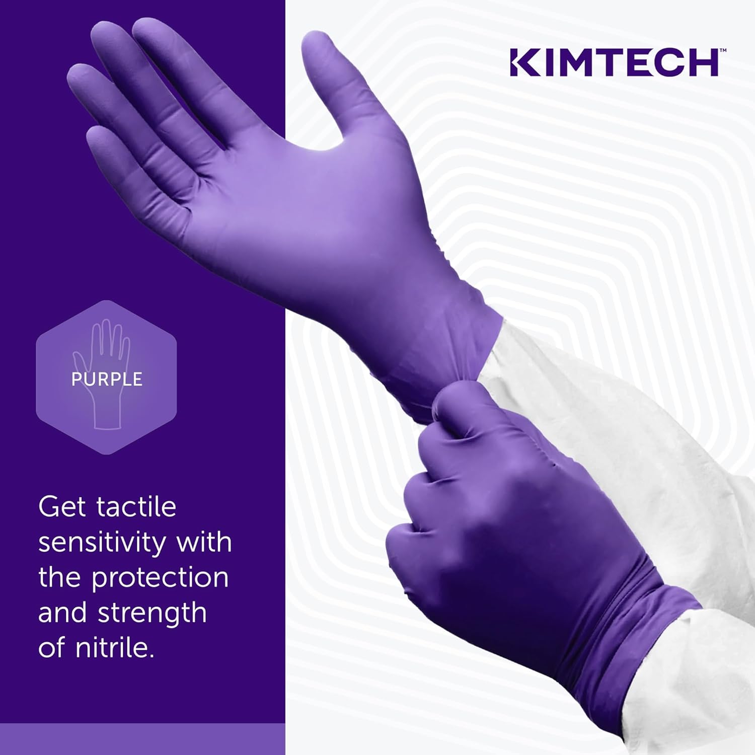 Kimberly-Clark® Safeskin Purple Nitrile Exam Gloves, Medium, Purple, Box Of 100