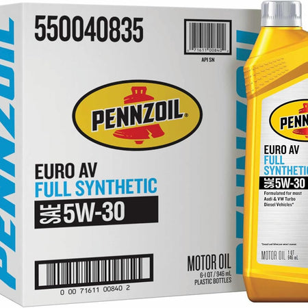 Pennzoil Platinum Euro AV Full Synthetic 5W-30 Motor Oil (1-Quart, Case of 6)