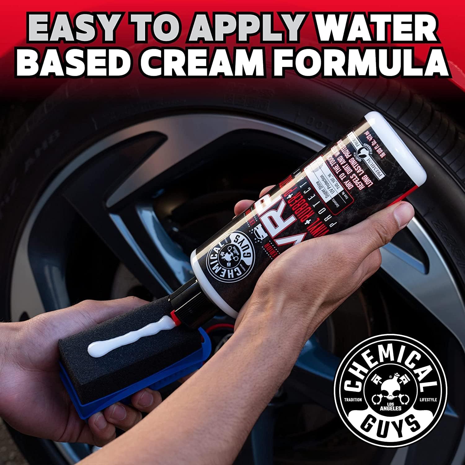 Chemical Guys VRP Vinyl, Rubber, and Plastic Dressing - Tire Dressing, Non-Greasy, Dry-to-the-Touch Shine for Tires, Trim, and More, Safe for Cars, Trucks, SUVs, RVs & More - 16 oz