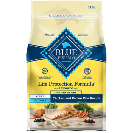 Blue Buffalo Life Protection Formula Adult Small Bite Dry Dog Food, Helps Build and Maintain Strong Muscles, Made with Natural Ingredients, Chicken & Brown Rice Recipe, 15-lb. Bag