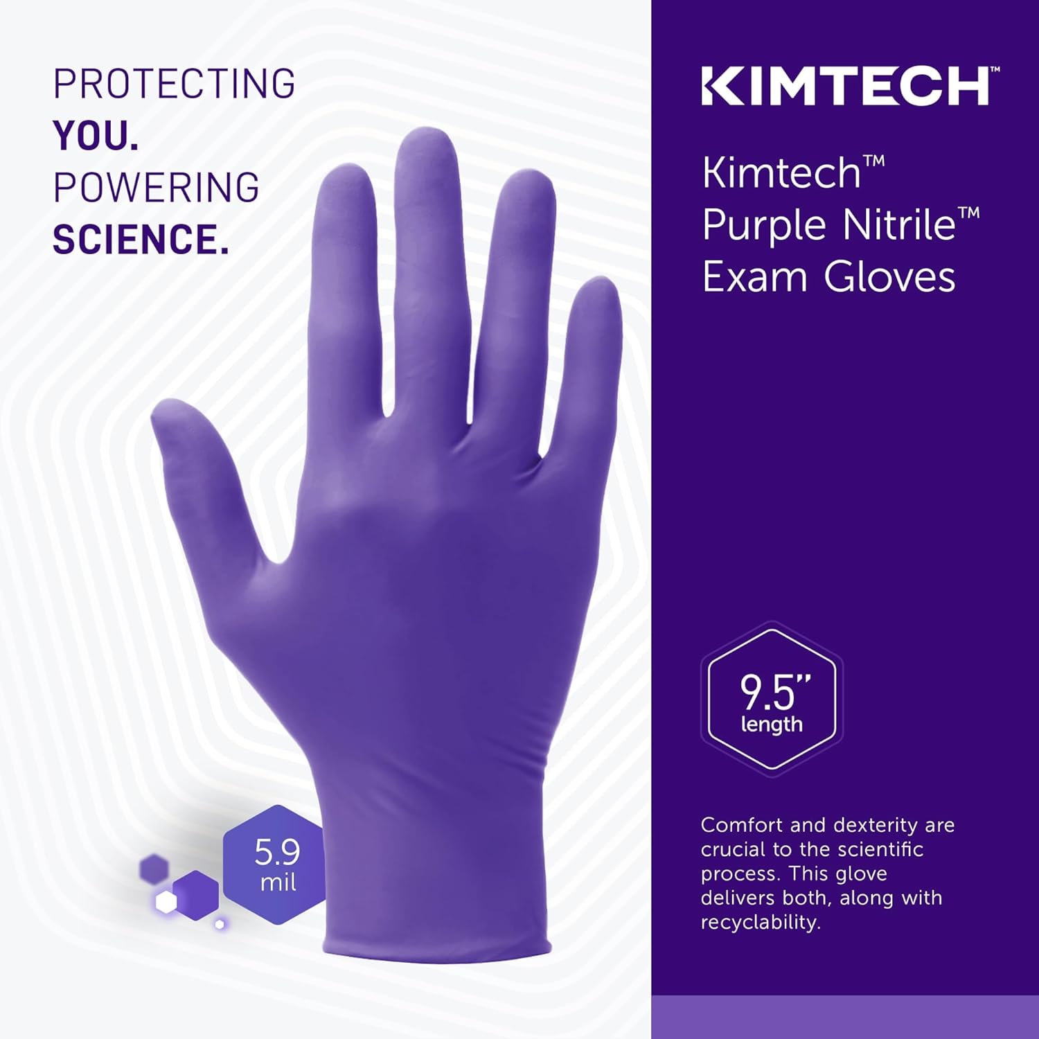 Kimberly-Clark® Safeskin Purple Nitrile Exam Gloves, Medium, Purple, Box Of 100