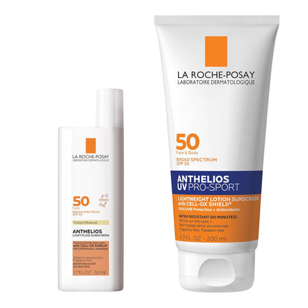La Roche-Posay Anthelios Sunscreen SPF 50, Ultra-Light Fluid Broad Spectrum SPF 50, Face Sunscreen with Titanium Dioxide Mineral, Lightweight & Fast-Absorbing, Oil-Free, Matte Finish