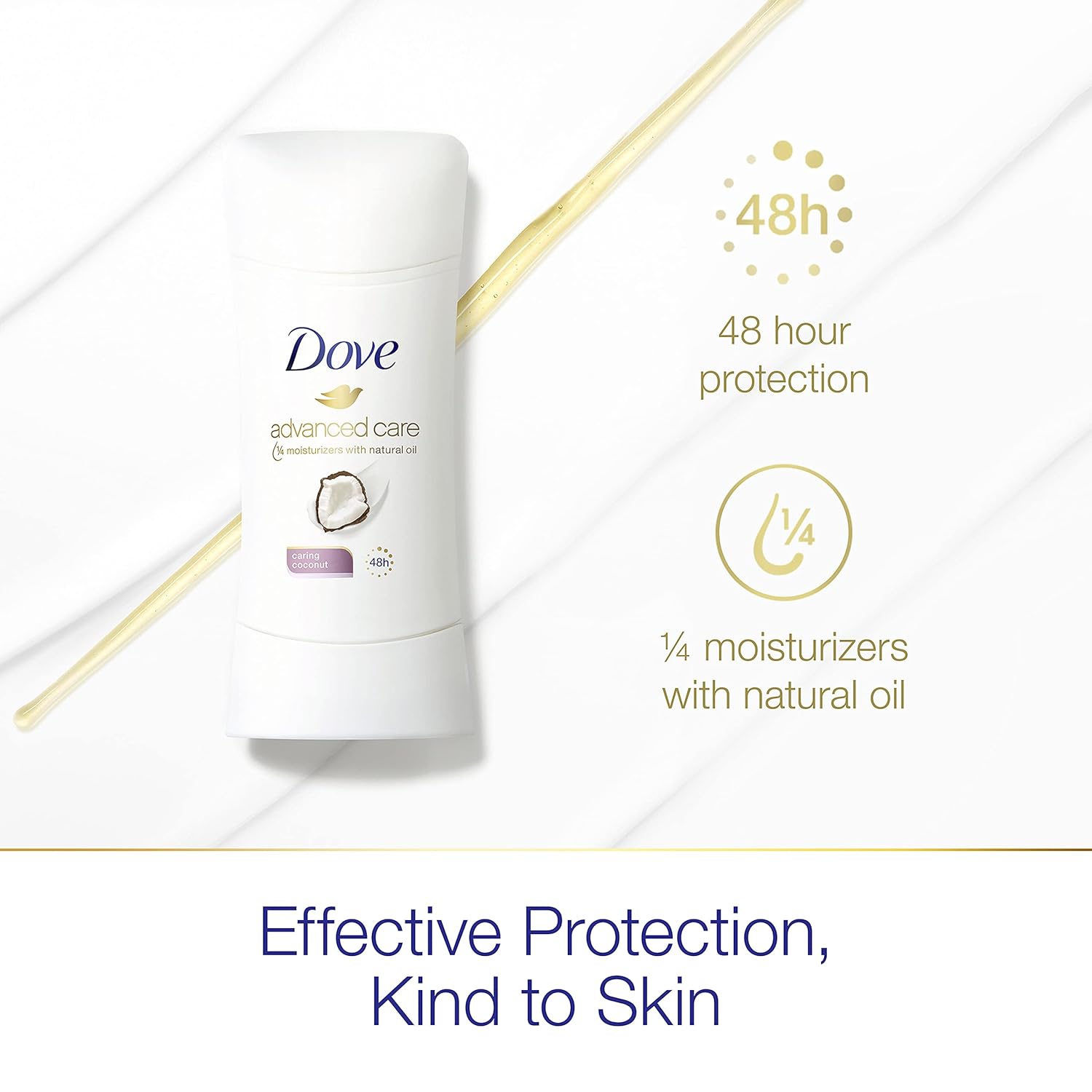 Dove Advanced Care Antiperspirant Deodorant Stick Cool Essentials 4 ct for helping your skin barrier repair after shaving 72 hour odor control and sweat protection with Pro Ceramide Technology 2.6 oz