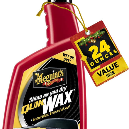 Meguiar's A1624 Quik Wax - Easy-to-Use Spray Wax for Gloss, Shine & Protection - Wet or Dry Use, 24 Oz.