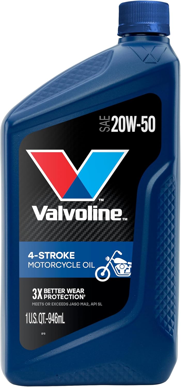 Valvoline 4-Stroke Motorcycle Full Synthetic SAE 10W-40 Motor Oil 1 QT (Pack of 3)