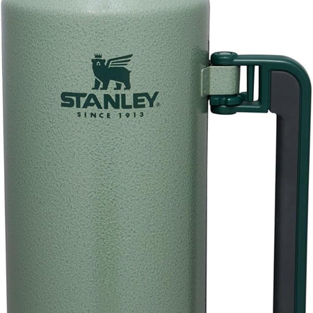 Stanley Classic Legendary Vacuum Bottle 1.0 qt | Wide Mouth with Leakproof Cup Lid | Keep Drinks Hot or Cold | Packable for Travel | Insulated Stainless Steel Thermos | BPA-Free | Hammertone Green