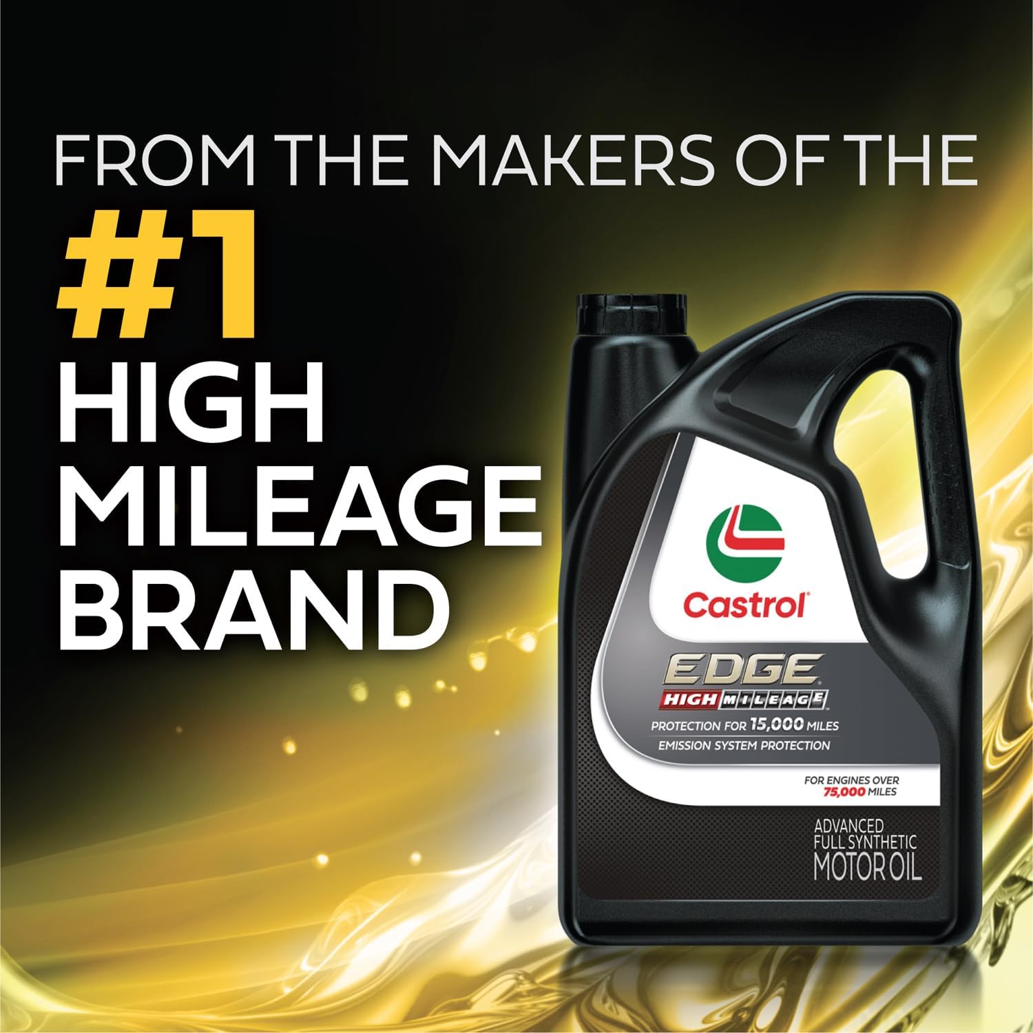 Castrol EDGE High Mileage 5W-30 Advanced Full Synthetic Motor Oil, 1 Quart